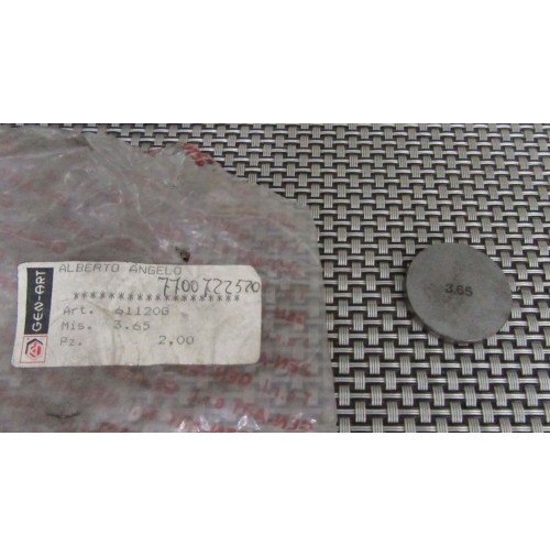 7700722520 SPESSORE PIATTELLO PUNTERIE 3.65 PER RENAULT LAGUNA - CLIO - ESPAC...