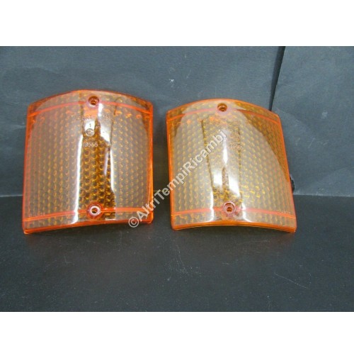 COPPIA LENTE FANALINO ANTERIORE ARANCIO FIAT 128 BERLINA 1501 S - 1500 D